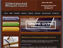 Tablet Screenshot of brentwoodbapt.org